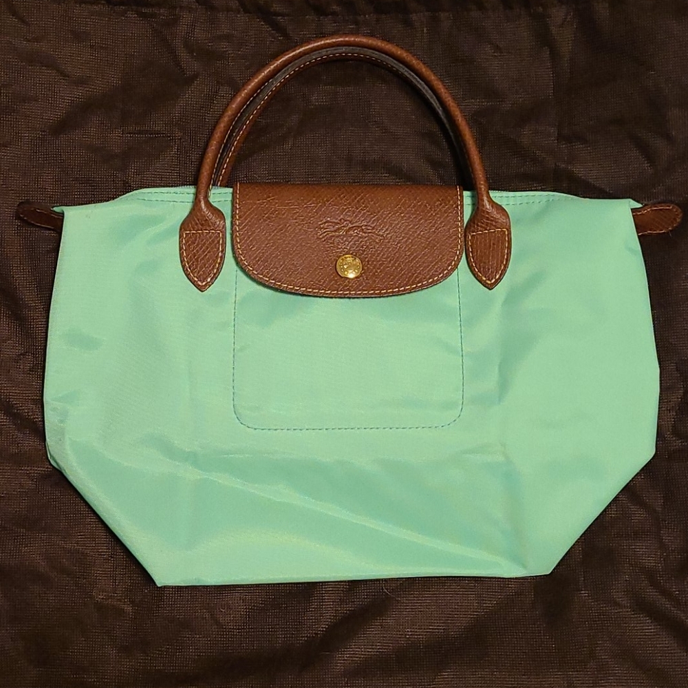 Longchamp never been used green bag 12" x 8"